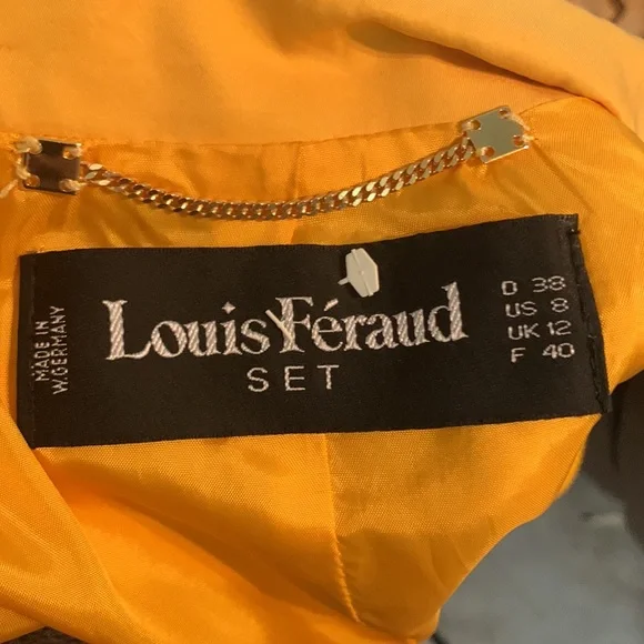 Louis Feraud Yellow jacket Sz 8 - Picture 7 of 7